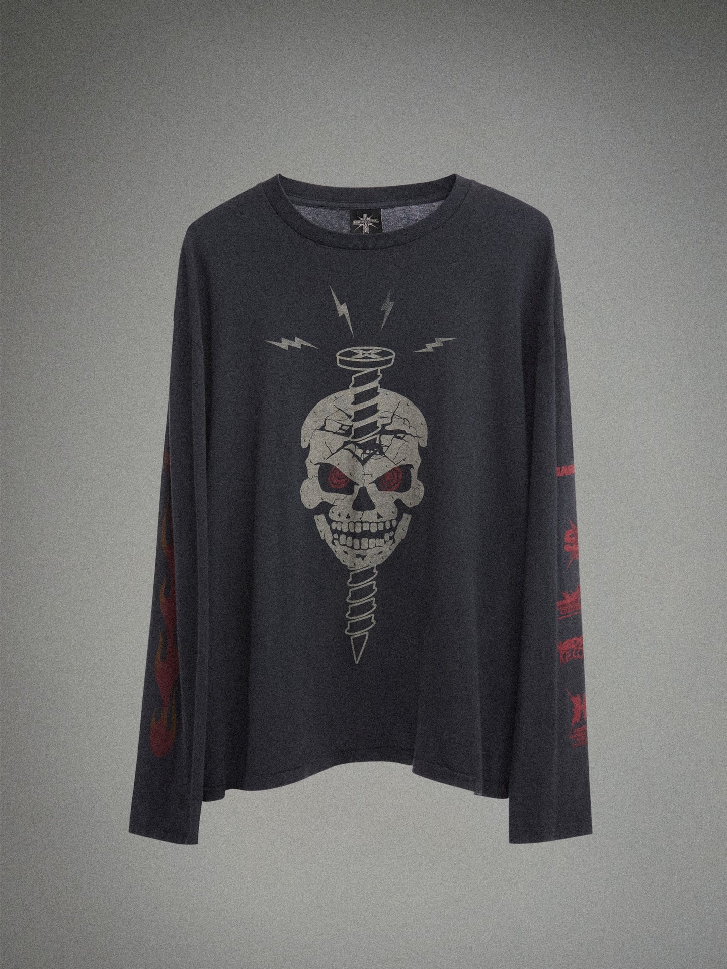 HARDSTONE Long-Sleeve Skull Tee
