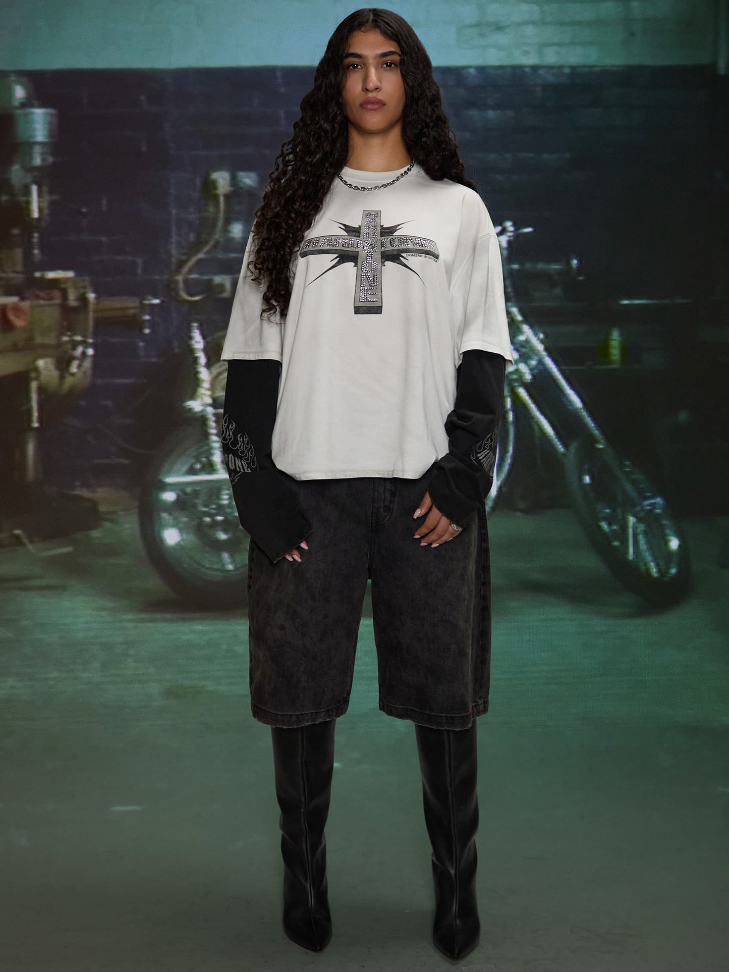 HARDSTONE Layered Long-Sleeve Tee