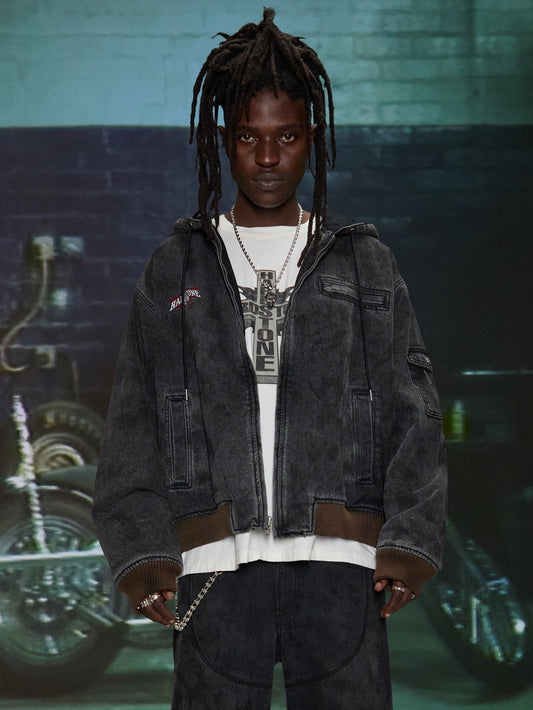HARDSTONE Denim Hooded Jacket