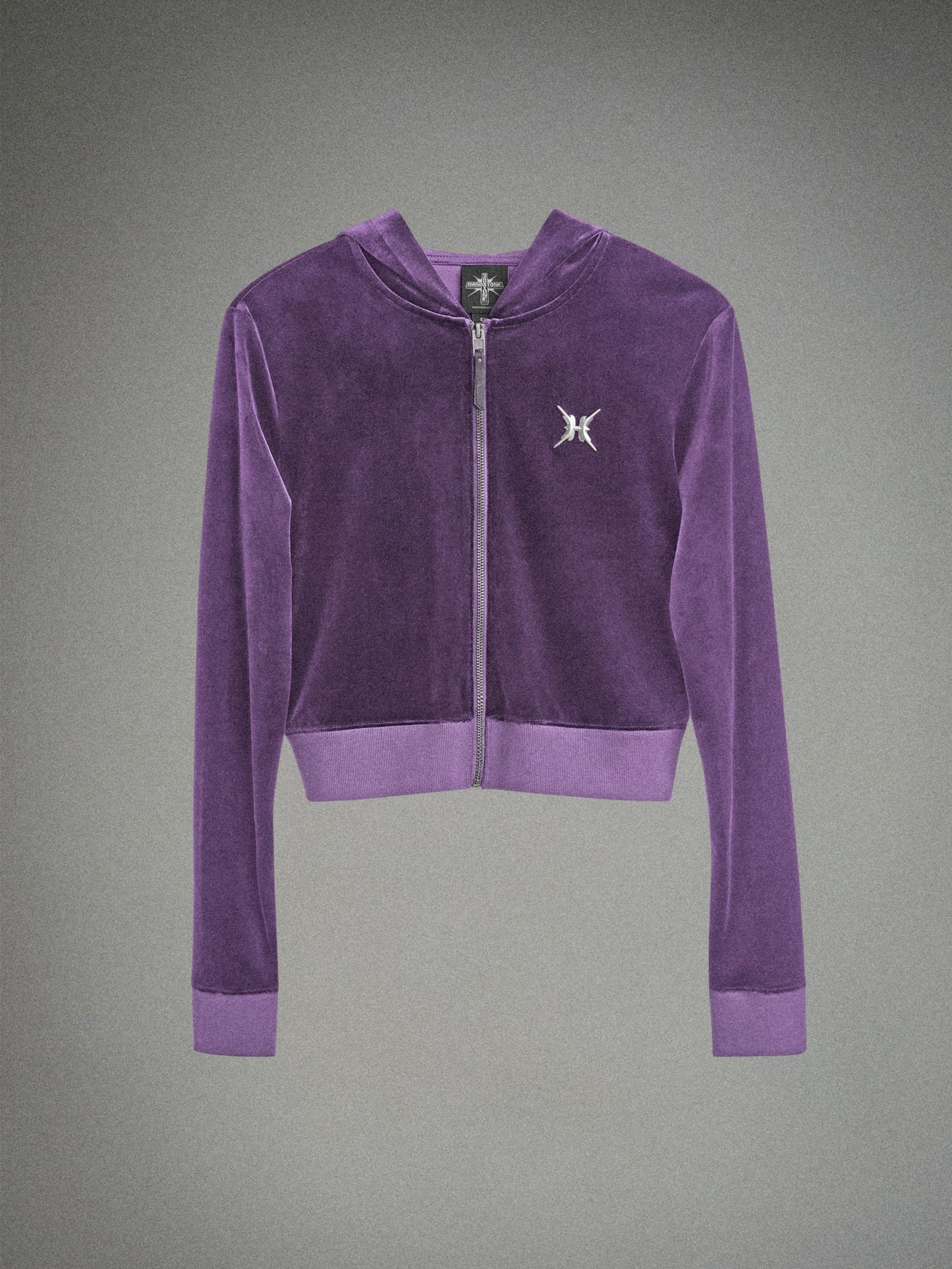 HARDSTONE Velour Zip-Up Hoodie