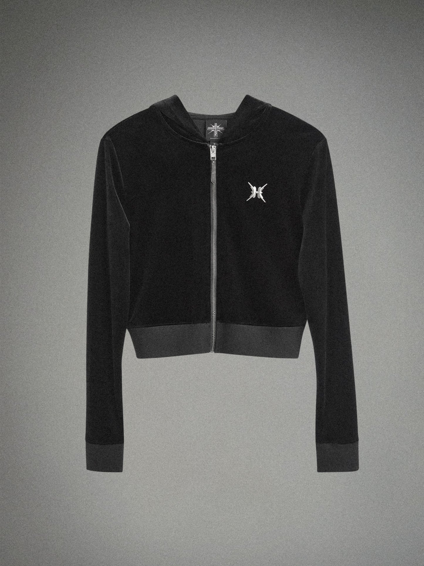 HARDSTONE Velour Zip-Up Hoodie